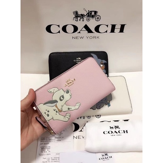 Dompet Coach 91191 Disney X Medium Zip Arround Wallet With Dalmation