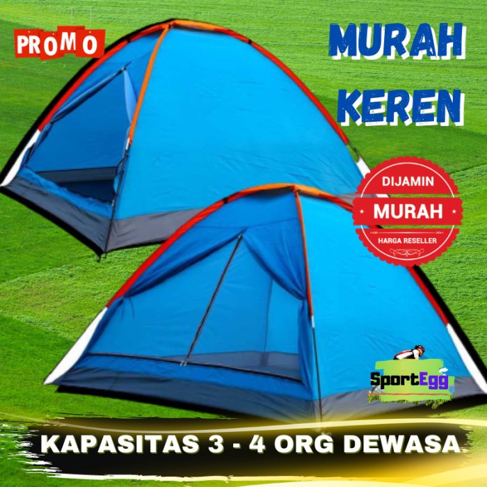 TENDA CAMPING KEMPING DEWASA MURAH. BISA 3 4 ORANG DEWASA.
