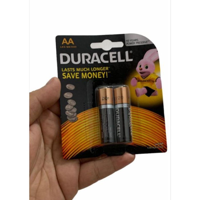 Baterai Duracell Alkaline AA / A2 1.5V isi 2 pcs