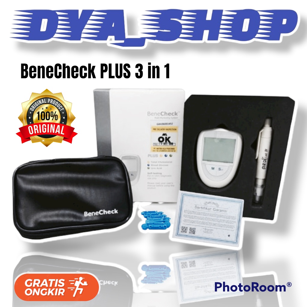 Jual Alat Cek Darah BeneCheck PLUS 3 In 1 (Alat Screening Kesehatan ...