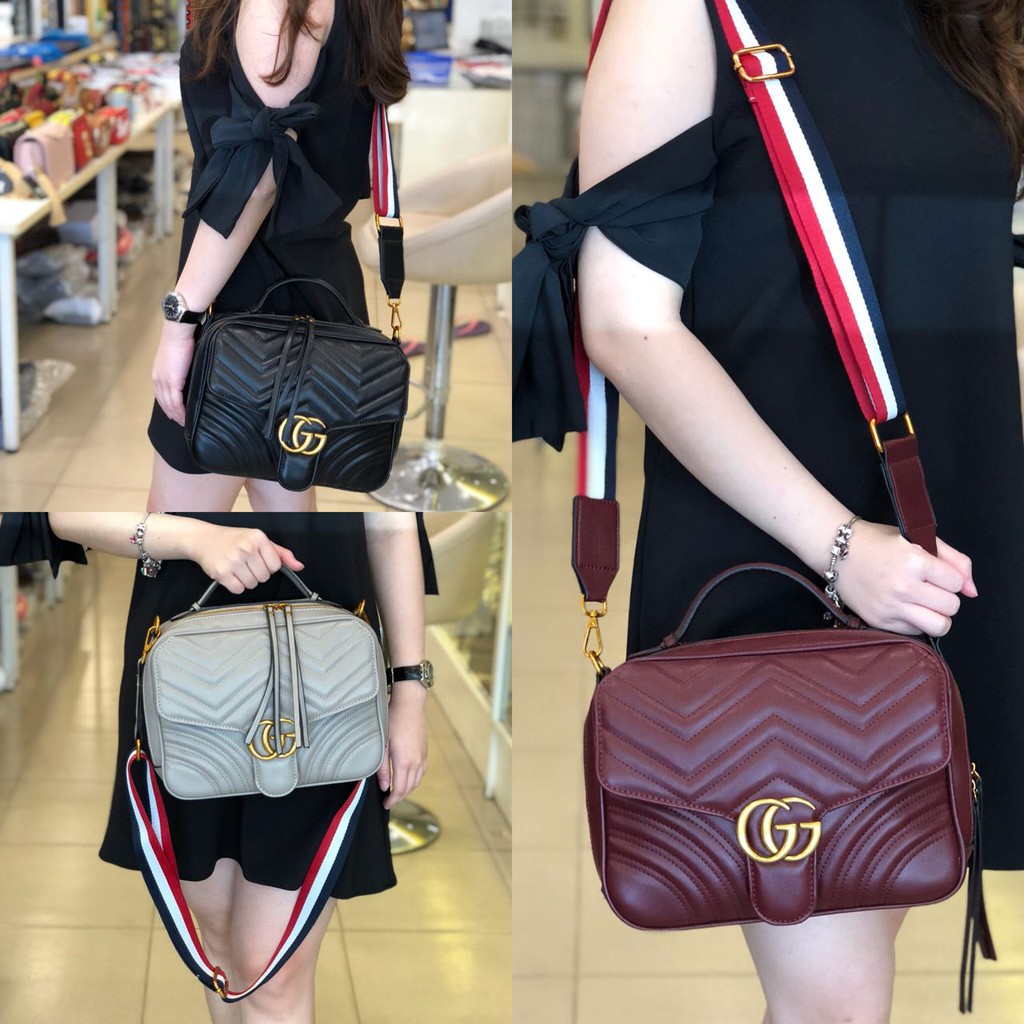 TAS GUCCI GG MARMONT 6836 LAV TAS BRANDED TAS BATAM TAS GUCCI TAS SLEMPANG WANITA HAND BAG