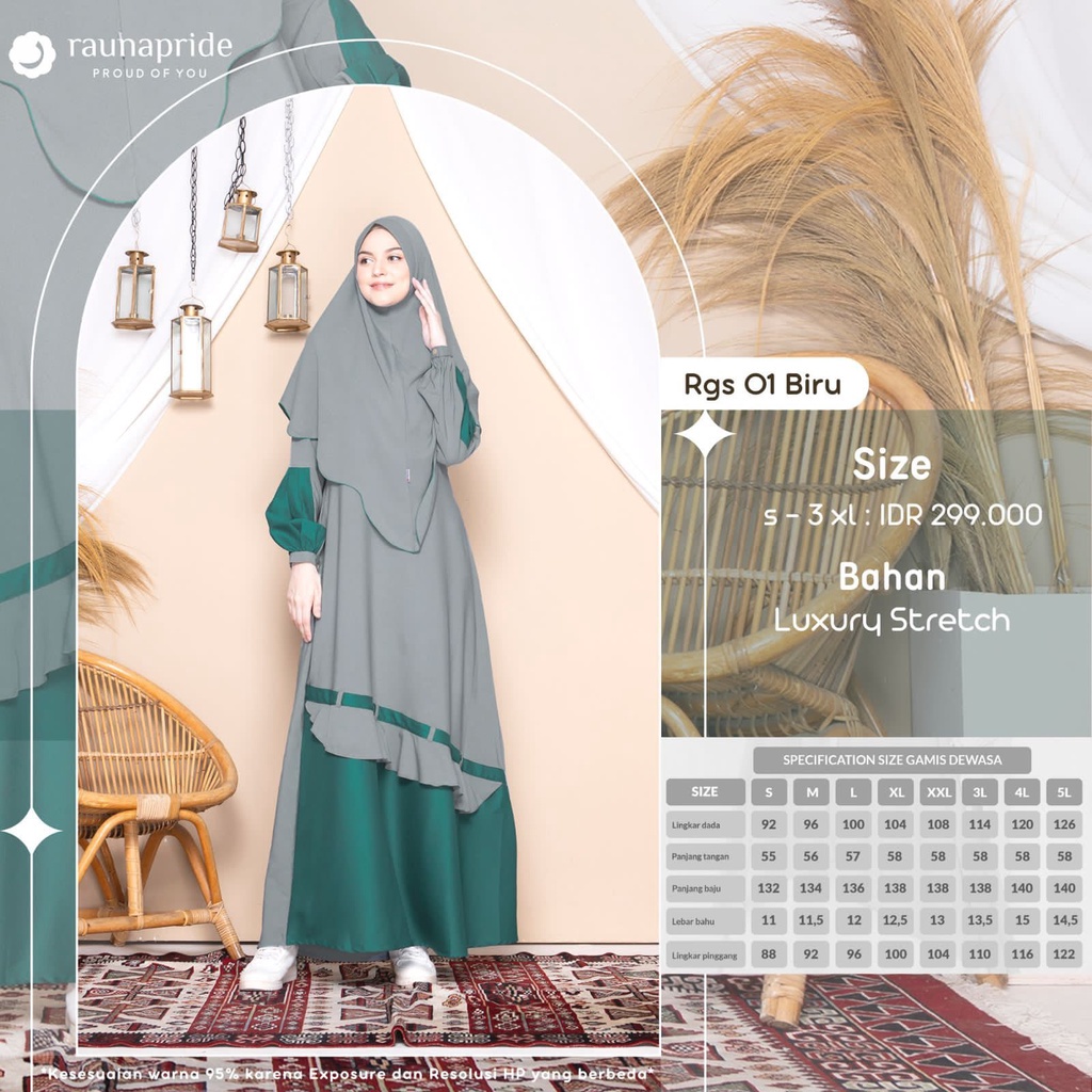 GAMIS SET SYAR'I TERBARU BY RAUNA RGS 01