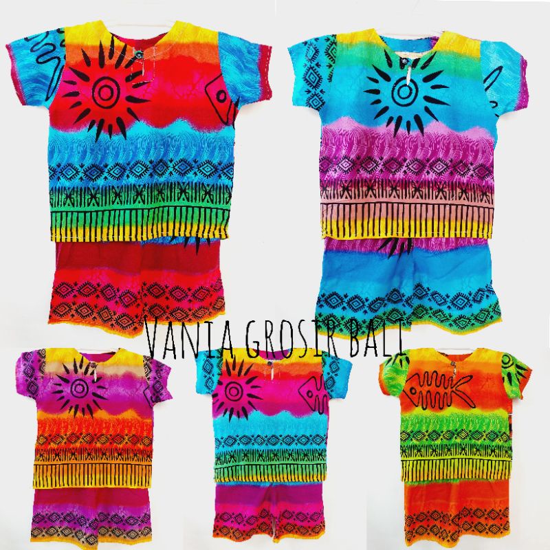 [SIZE EXTRA BESAR] SETELAN ANAK PANTAI BAHAN OKE BANGET----&gt; LEHER KAOS