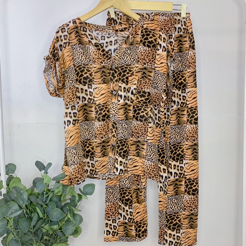 PIYAMA VNECK / PIYAMA KANCING HITS PIYAMA KANCING BUSUI / PIYAMA RAYON / HOMEWEAR-NC 18