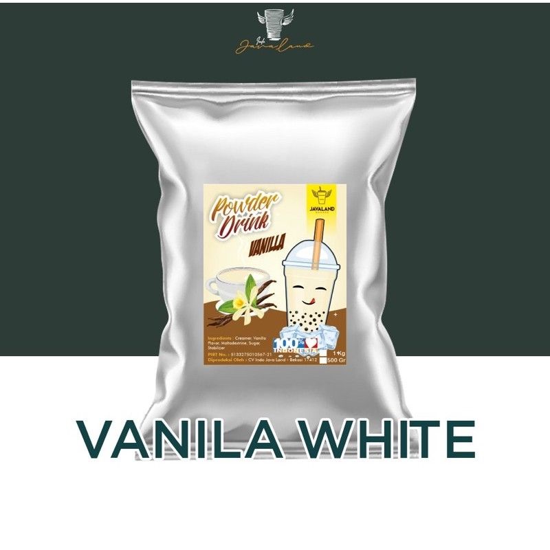 

Vanila white. Bubuk perasa minuman (powder drink) Javaland