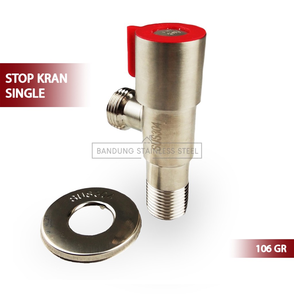 STOP KRAN SINGLE STAINLESS ANTI KARAT