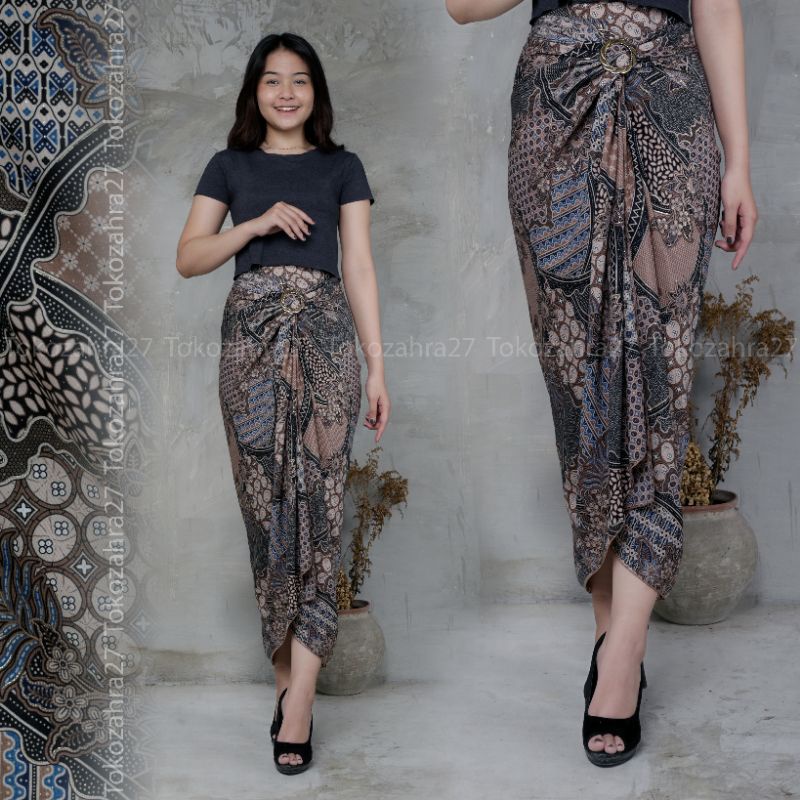 Rok Kebaya Motif Koin Rok Lilit Instan Rok Bawahan Kebaya Rok Batik Foil