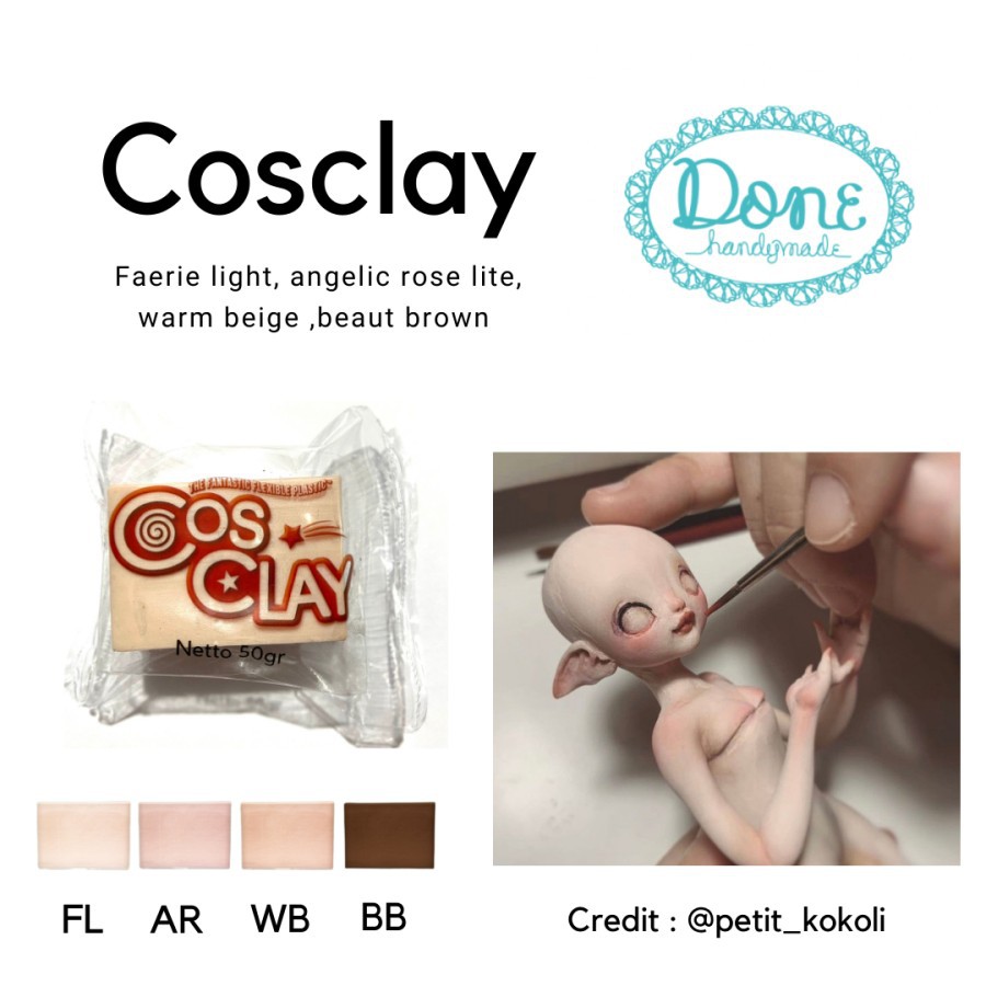 Cosclay premium sculpting clay modelling clay doll art monster maker S