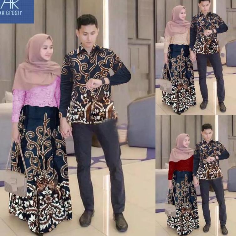 Paling Dicari.. bisa COD  Batik Couple Kartika 2495 Gamis modern Motif JANAKA - BS059 || AR GROSIR