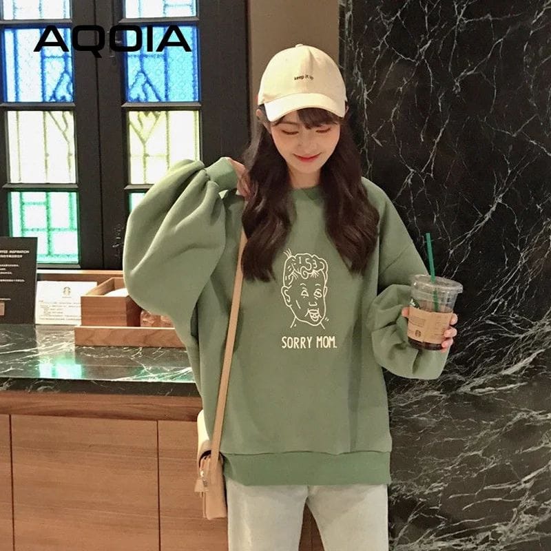 BEFAST - ZEC OOTD Wanita Sweater KINZU / Sweater Oversize Sorry Mom (LD 116, P 65) / Swater Hangout