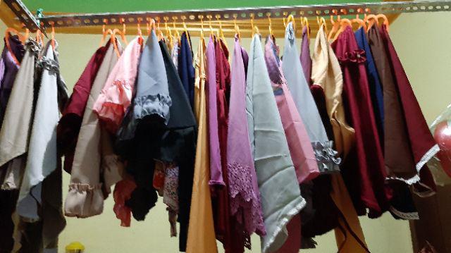 Ecer Hanger Oval Warna Satuan Per Pcs- Hanger Jilbab Lipat Pashmina Kain