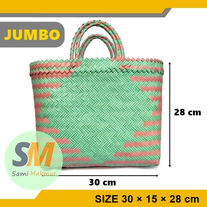 Jual Tas Anyaman Plastik Jumbo Lurik Tas Belanja Besar Anyam Jinjing Berkat Bingkisan Parcel 5293