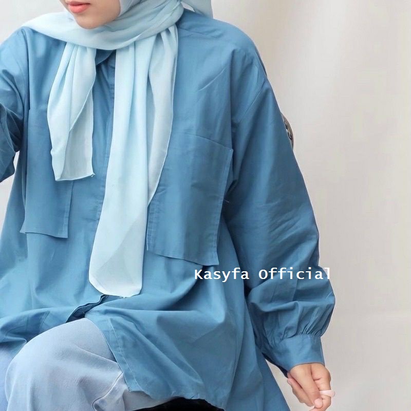 JAZLYN KEMEJA RAYON POCKET WANITA