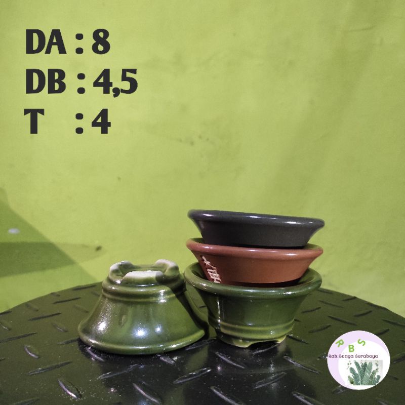 Pot Bonsai Mame Shito Keramik Bulat