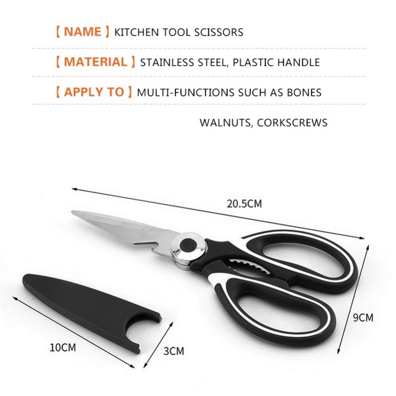 Gunting Tajam Dapur Tulang Ayam Daging Sayur Kitchen Scissor Stainless