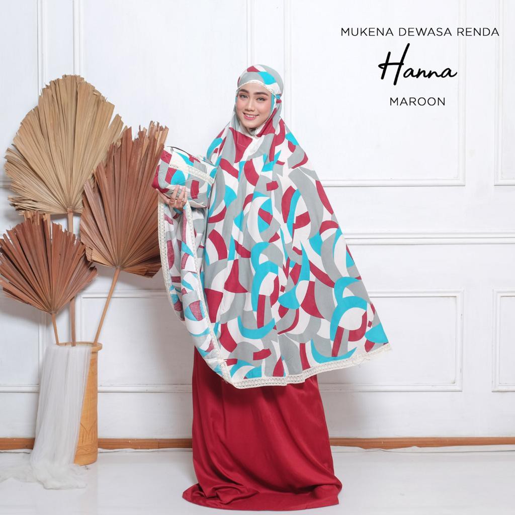 PUSAT MUKENA TASIK - MUKENA RENDA DEWASA MOTIF HANA