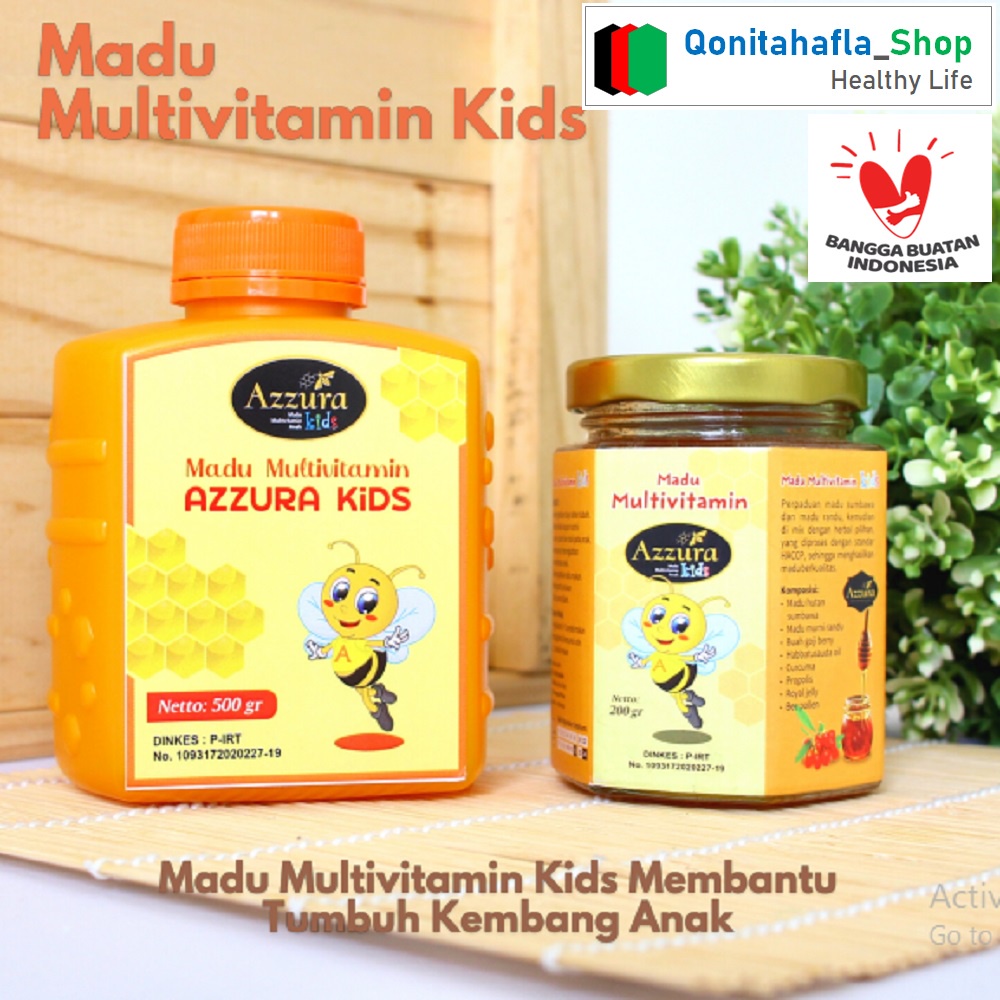 Madu Anak Madu Multivitamin Kidz Azzura - Madu Anak Pintar Sehat dan Penambah Nafsu Makan