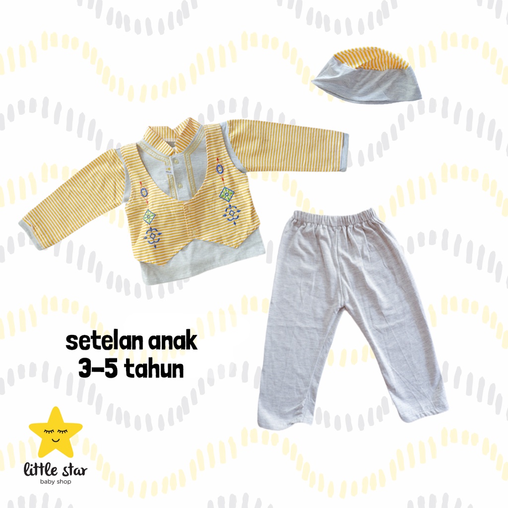 Koko Setelan Lebaran Anak Cowok | Set Baju Idul Fitri Boy