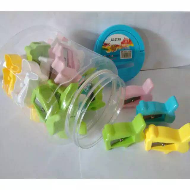 

[DUNIA ATK]Rautan pensil Sharpener Serutan Pensil per Toples Motif Ikan