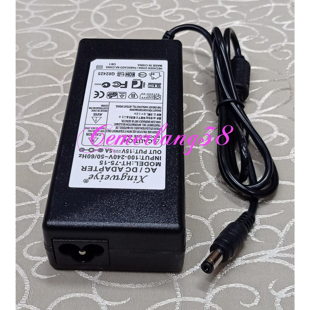 AC DC Charger 15V 5A 75W Switching Adaptor 15 V 5 A 75 W Power Supply 15volt 5amper 75watt