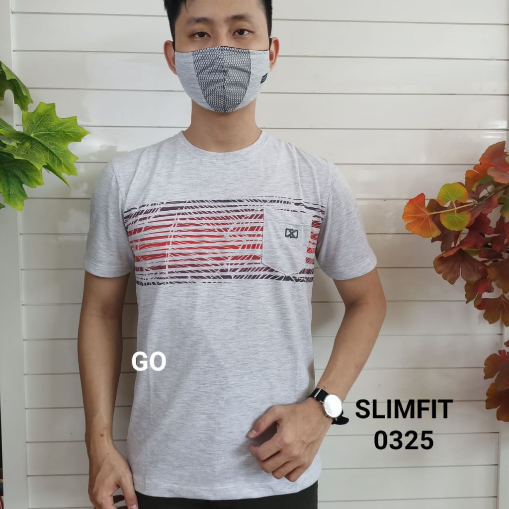 gos MAXMILLIAN KAOS A (Slimfit) Pakaian Pria Atasan Kaos Oblong Original Lengan Pendek