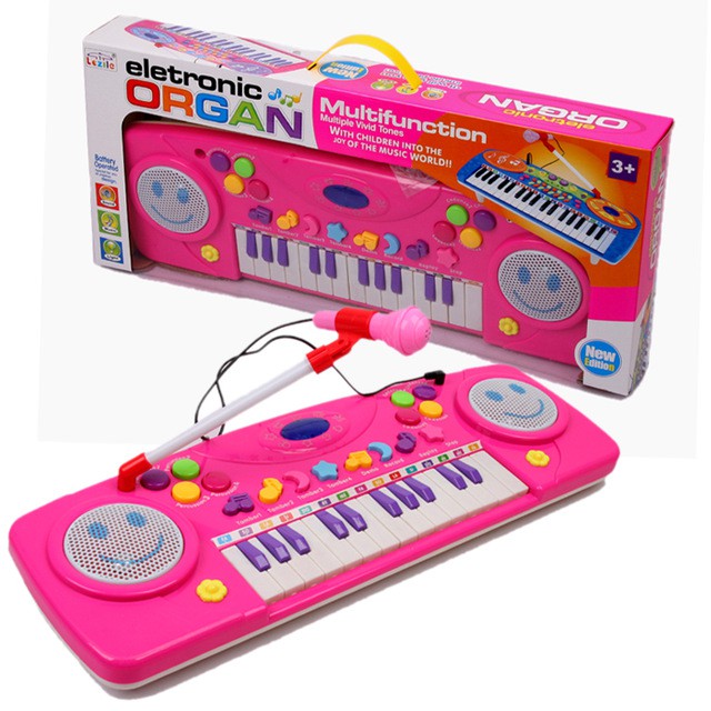 MAINAN PIANO / ELECTRONIC KEYBOARD / ORGAN PINK BIRU