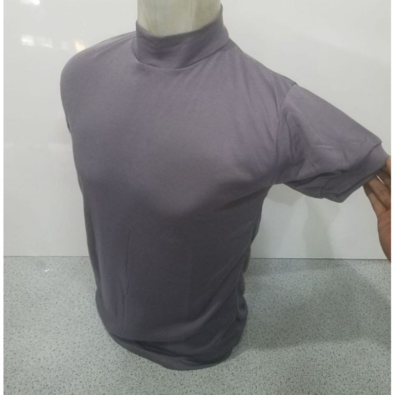 Kaos Krah Tinggi Coklat Satpam Polisi - Kaos Kerah Tinggi Coklat Security