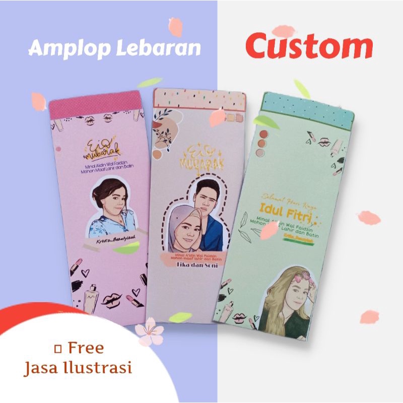 

[BACA DESKRIPSI YA!!!]Amplop CUSTOM THR Lebaran Hari Raya Idul Fitri Unik / Angpao lebaran murah