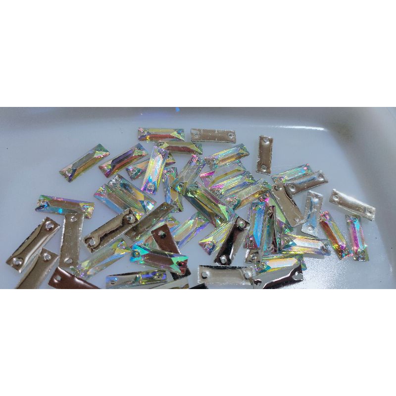 DIAMOND RESIN PERSEGI PANJANG 6X18MM 50 PCS