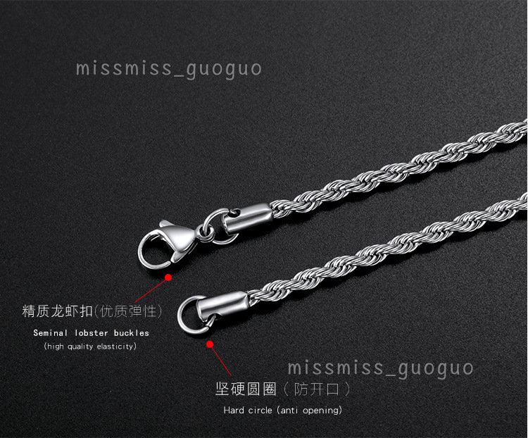 Kalung Rantai Klavikula Bahan Stainless Steel Titanium Gaya Korea Jepang Untuk Pria Dan Wanita