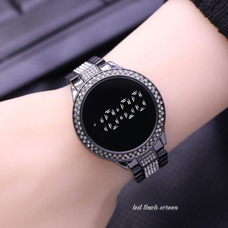 (Terima Cod)Jam Tangan Wanita Fashion Led DR Mata&quot; Diamond Touch Scren Watch Strap Rantai(Dikirim Dari Jakarta)