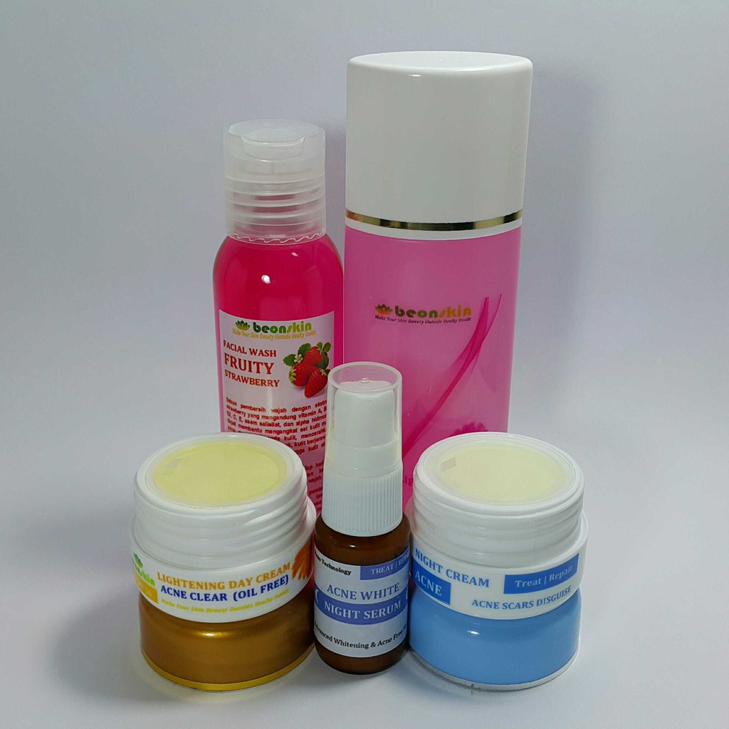 BEONSKIN PAKET ACNE SCARS DISGUISE + SERUM ACNE WHITE