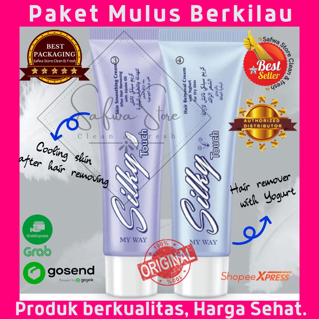 Original Silky Touch My Way Krim Perontok Bulu Penghilang Bulu Ketiak Bulu Kaki Cream Penghambat