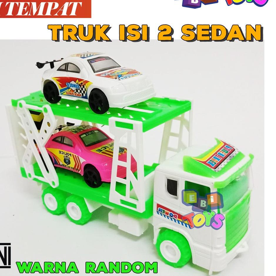 Jual Mainan Truk Isi 2 Mobil Sedan Mainan Truk Isi Mobil Mainan