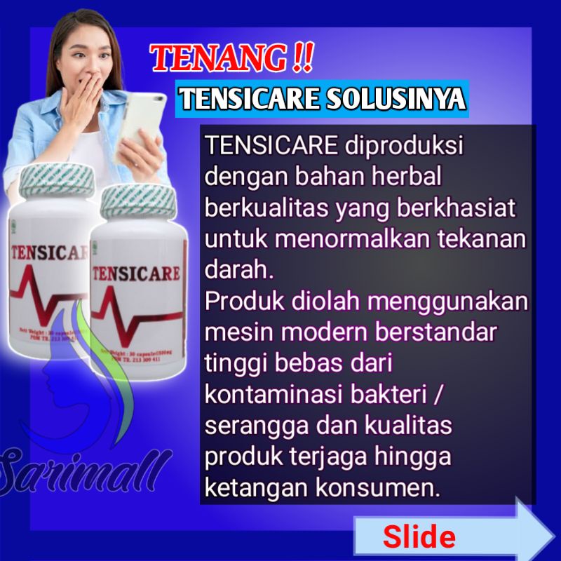 TENSICARE MULTI VITAMIN OBAT HERBAL HIPERTENSI TEKANAN DARAH TINGGI KOLESTROL ORIGINAL BPOM