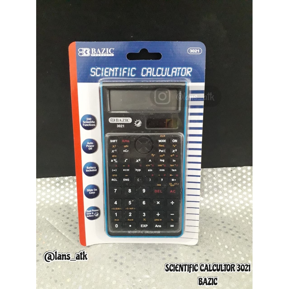 

BAZIC 240 Function Scientific Calculator w/Slide-On Case 3021 (03021)
