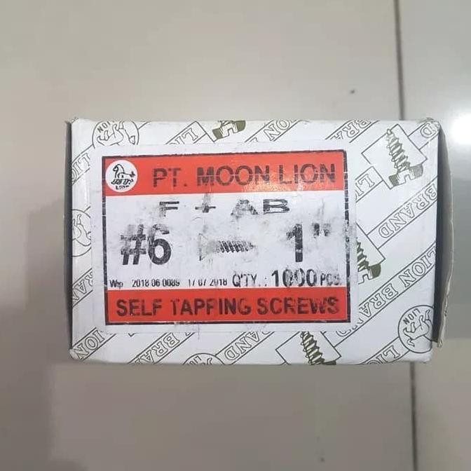 

[cod] Skrup #6 X 1" ( 1000 pcs x 2,5 cm ) Moon Lion Tapping Screws 1 Dus [cod]