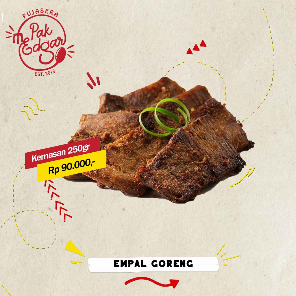 

Empal Gepuk Goreng - 250 gr + Serundeng & Sambal Bawang/Lauk Siap Saji