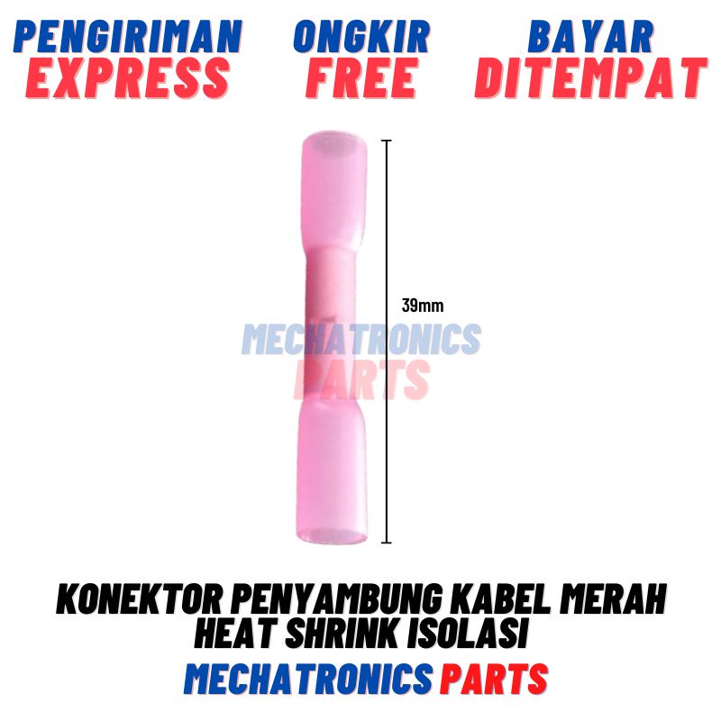 [DEV-9407] KONEKTOR PENYAMBUNG KABEL MERAH HEAT SHRINK ISOLASI