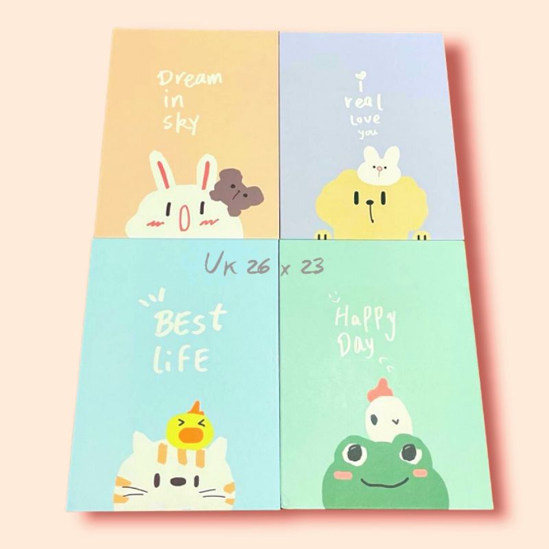 Kaca Cermin Rias Model buku uk26 x 20 Jumbo / Cermin Lipat / Cermin Cover Lucu-DREAM IN SKY 26x20