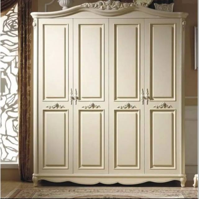 Lemari pakaian duco minimalis 4 pintu