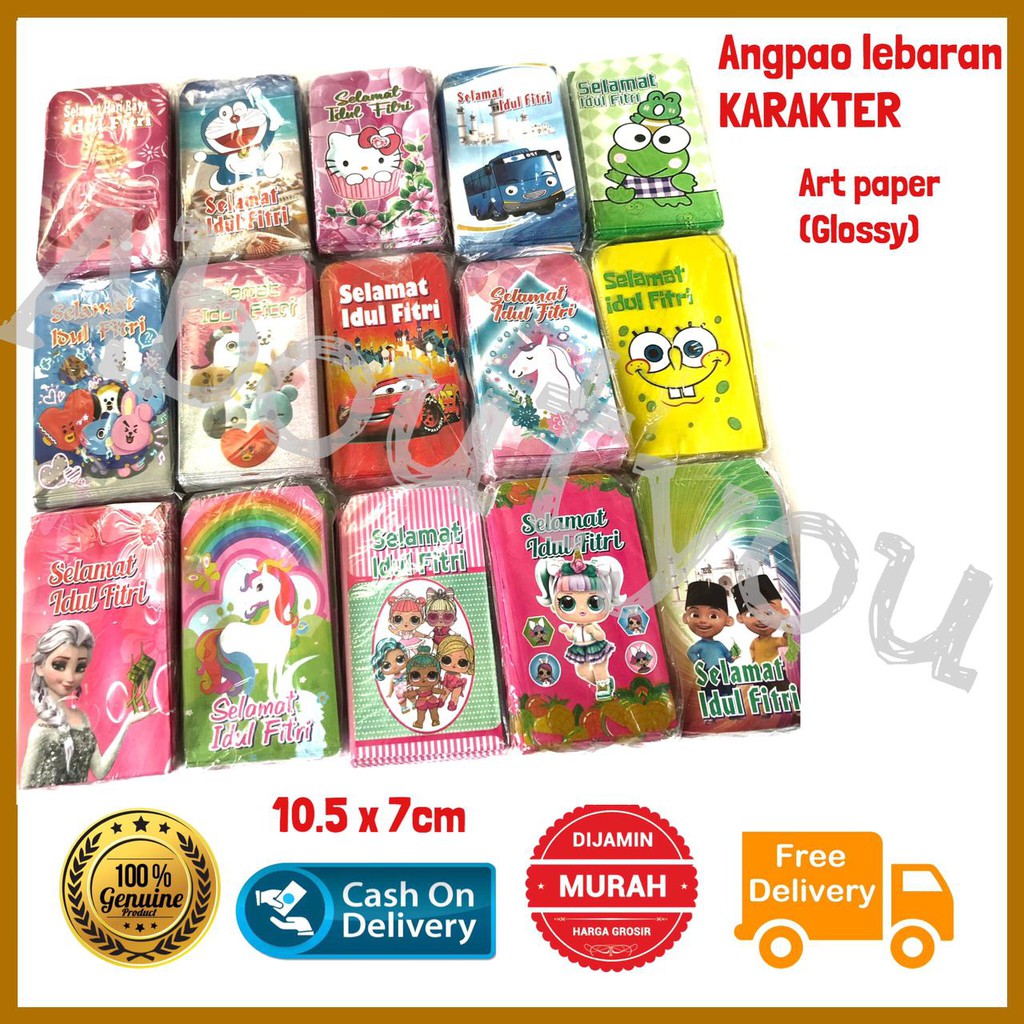 Promo Angpao Lebaran Amplop Idul Fitri KARAKTER lucu unik ukuran Normal