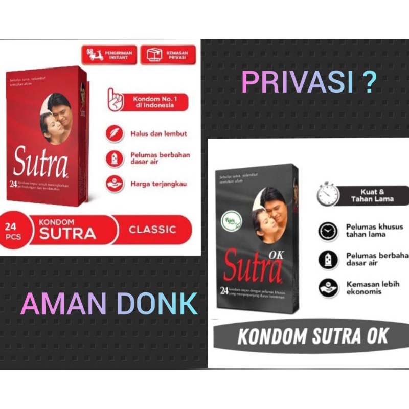 Kondom Sutra Isi 12 + 3 | Isi 24 PRIVASI AMAN GAES