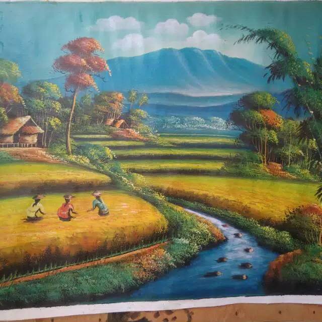 LUKISAN KANVAS || LUKISAN CAT AIR || LUKISAN || PAJANGAN DINDING || DEKORASI DINDING