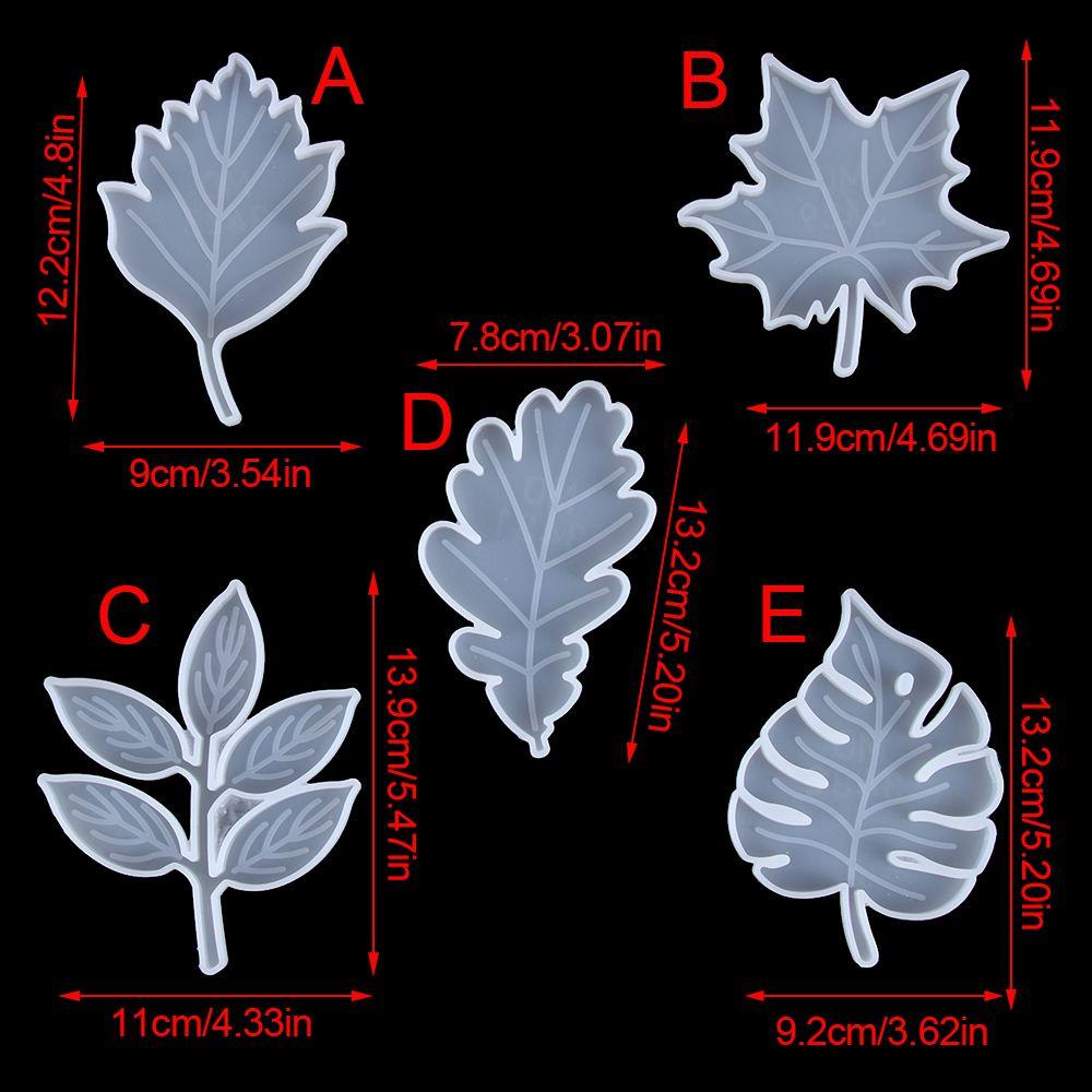 Solighter Resin Coaster Cetakan DIY Casting Maple Leaf Alat Membuat Perhiasan Coaster Mould