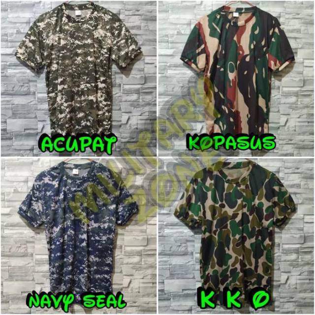 Termurah    GROSIR BAJU KAOS LORENG LENGAN PENDEK TACTICAL CAMO OBLONG MURAH BANDUNG ARMY LAPANGAN