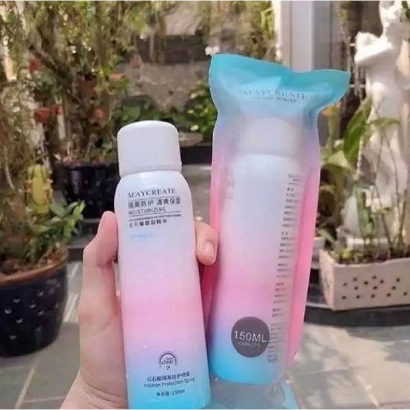 COD MAYCREATE ISOLATION WHITENING BODY SPRAY LOTION PEMUTIH KULIT ORIGINAL 150ml