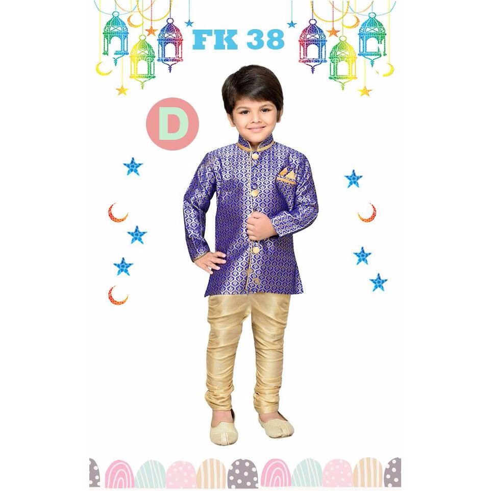 EXLUSIVE FK 38D Baju Koko Anak Kecil India Pakistan Lebaran Import Ungu PALING MURAH