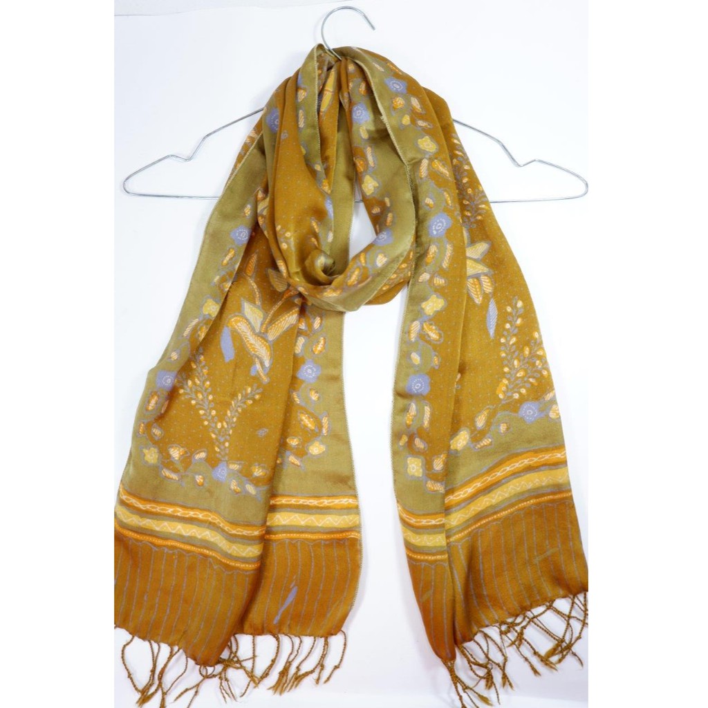 TERMURAH Scarf Batik Sutra Tulis Premium | syal batik shawl batik scarf batik sutra batik tulis