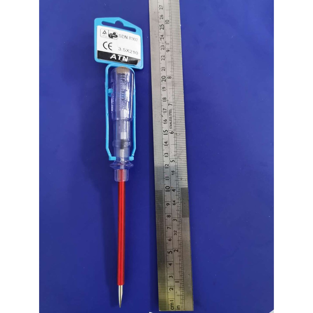 BAGUS DAN MURAH 
 TEST PEN Panjang 21cm TEST LISTRIK Merk ATN 3.5X210